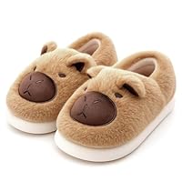 HENGBIRD Zapatillas Mujer Invierno Pantuflas de invierno para mujer – Pantuflas de felpa cálidas y cómodas con un diseño único de capibara, ideales para relajarse en casa, talla 36-37