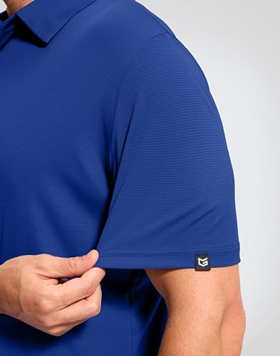 G Gradual Mens Golf Shirt Short Sleeve Dry Fit Moisture Wicking Lightweight Performance Athletic Grid Summer Collared Polo Shirts for Men(Royal Blue,Large) — view 5