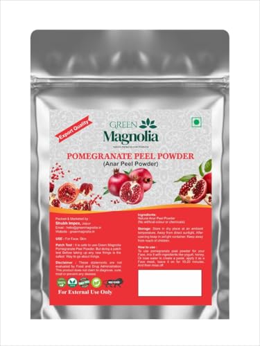 Image of Pomegranate Peel Powder for Face & Skin Care Natural No Chemicals Finely Ground Anar Chilka Powder for Skin Brightening (50gm)