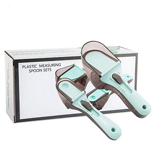 Cool Cook 2Pcs/Set Adjustable Measuring Spoons，Large Tablespoon & Small Teaspoon - Metric Ml,Oz And Cup - Magnetic #TOP1