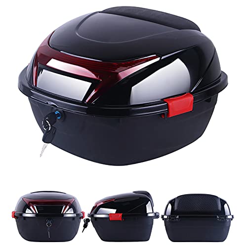 Coffre supérieur de moto scooter universel pour ranger un casque intégral en sécurité