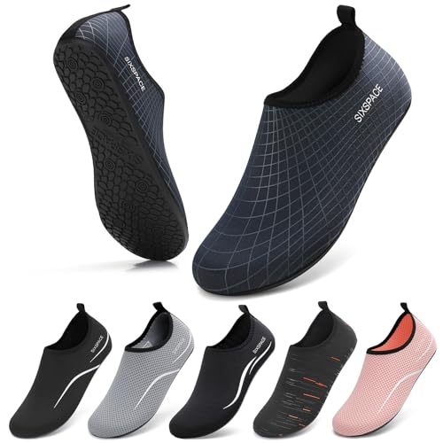 Image of Sixspace Water Shoes for Women Men Aqua Socks Swim Shower Beach Barefoot Pool Quick-Dry Non Slip Lake Surf