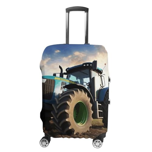 Farm Tractor Luggage Cover, Elastic Luggage Protector Fits 19-32in Suitcases, Washable & Anti-Scratch Suitcase Cover for Men Women XL