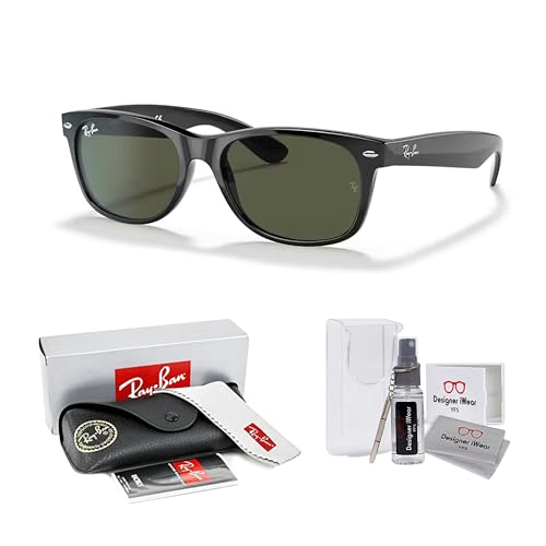 Ray-Ban RB2132 NEW WAYFARER 55MM Square Sunglasses For Men For Women +BUNDLE with ACCESSORY EYEWEAR KIT2