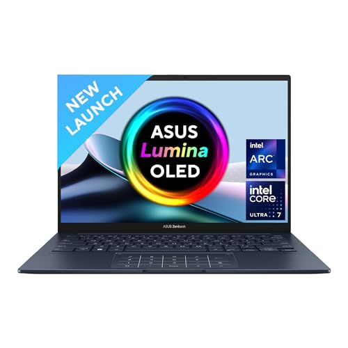 Image of ASUS Zenbook 14 OLED (2024), Intel EVO Core Ultra 7 155H, Built-in AI, 14 inch(35.56cm) FHD OLED, Thin and Light Laptop (16GB /1TB SSD /Windows 11 /Intel Arc /Office 2021 /75WH /Blue /1.22Kg), UX3405MA-QD752WS