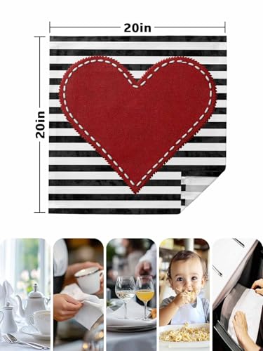 Servilletas de Tela Red Love Set x4 20x20 in miniatura 7