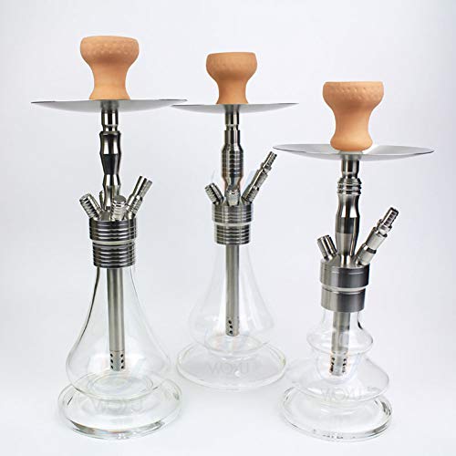 Mr. Hao 1 Schlauch Wasserpfeife Chicha Komplett Set - Mini Shisha Acryl Vase – Bild 4