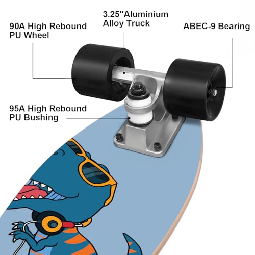 Image of KO-ON Skateboard Complete Skateboards 22 Inch Mini Cruiser Skateboards for Beginners Kids Boys and Girls