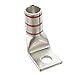 Panduit LCA350-78F-X Tin-Plated Copper Compression Connector Lug, One-Hole, Standard Barrel with Window, 350kcmil Cable, 7/8" Stud Hole, 90? Angle Tongue