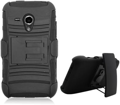 [Buy World]for Samsung Galaxy Rush M830 Black Armor, w/ Black Belt Clip & Black Stand