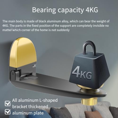 Soporte de pared para proyector de aluminio premium con eje ajustable color oro 6