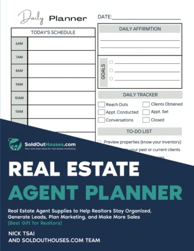 Real Estate Agent Planner (16 Weeks) By SoldOutHouses.com: Real Estate Agent Supplies to Help Realtors Stay Organized, Generate Leads, Plan Marketing, ... Real Estate Marketing Series) image 2