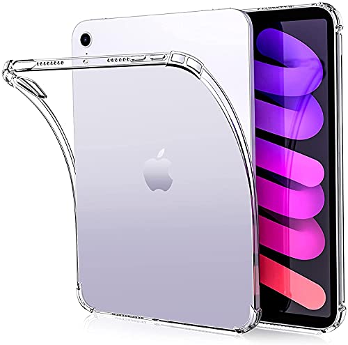 ZtotopCases Clear Case for iPad Mini 6 2021, Ultra Slim, Yellowing Resistant, Transparent Soft TPU Back Cover Skin for iPad Mini 6th Generation 8.3 Inch, Clear