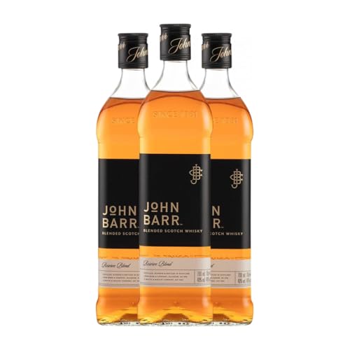 Whisky Blended John Barr. Black Label Reserva 70 cl (Caja de 3 Botellas de 70 cl)