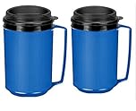 Two 12 oz Insulated Coffee Mugs like the Classic Aladdin Mugs by Thermo Serv (blue)