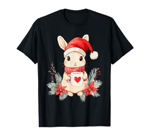 Hase Weihnachten Deko Frauen Männer Kinder Weihnachten Hase T-Shirt