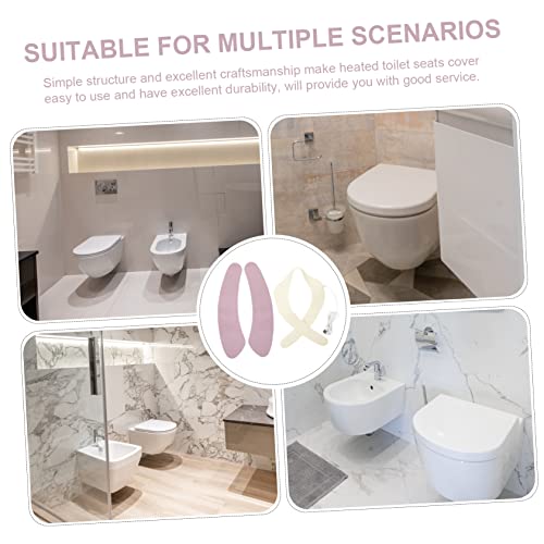 Yardwe Beheizter Toilettensitz Toilettensitze Toilettensitz-Heizkissen Wärmender Toilettensitz Toilettensitzauflage Für Den Winter Beheiztes Toilettensitzkissen Toilettenabdeckung Weißer – Bild 3