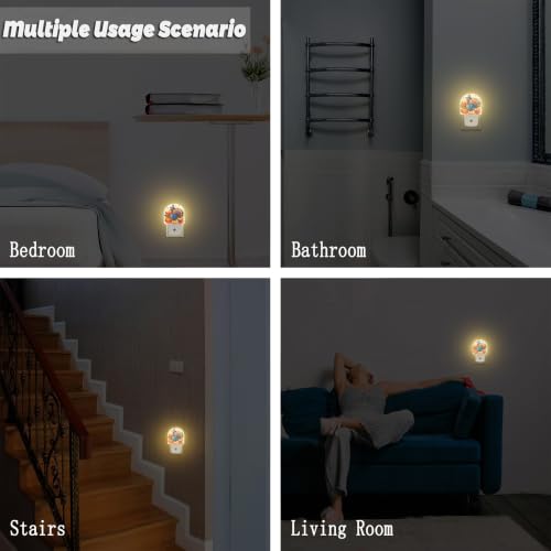 Image of Night Light, Dusk to Dawn Night Light Plug in, Fall Thanksgiving Turkey | Fall Thanksgiving Night Light for Kids,0.5w Energy Saving,Sleep Friendly,Nightlight for Hallway Stairway Kitchen Bedroom