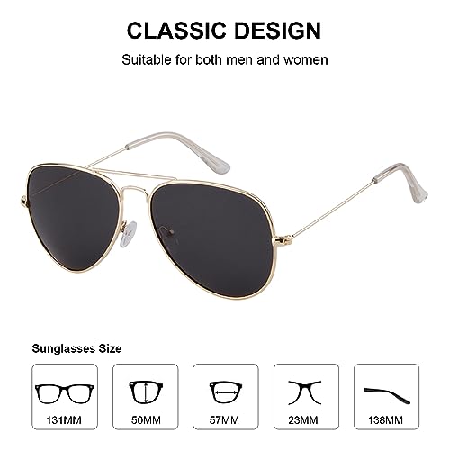 Image of Classic Aviator Sunglasses Retro Aviator Sunglasses for Women Men UV Blocking