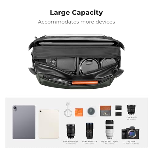 Image of K&F CONCEPT Camera Sling Bag Crossbody Bag Waterproof Camera Shoulder Backpack DSLR /SLR /Mirrorless Camera Case