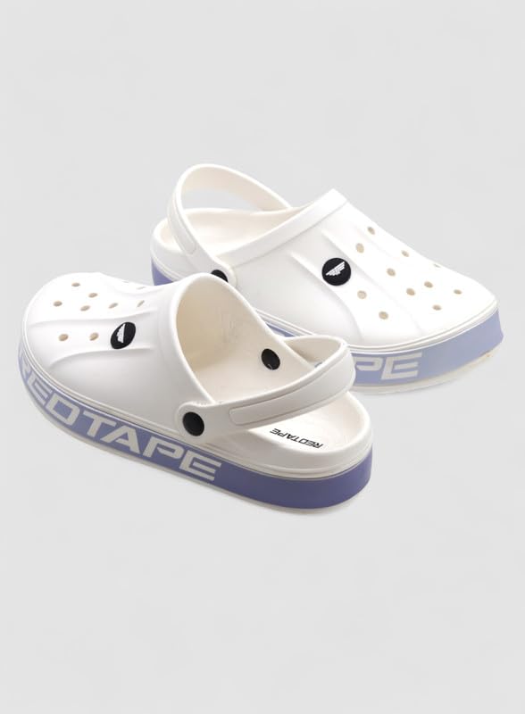 Image of Red Tape Mens Lightweight EVA Clogs Slip-On Comfortable Casual Footwear with Adjustable Back Strap and Anti-Slip Outsole