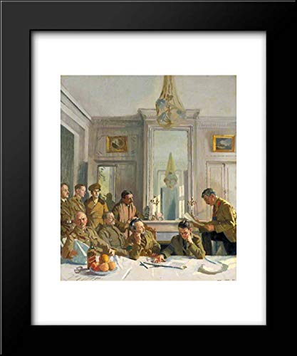 Some Members Of The Allied Press Camp With Their Press Officers 1918 20x24 Framed Art Print by William Orpen