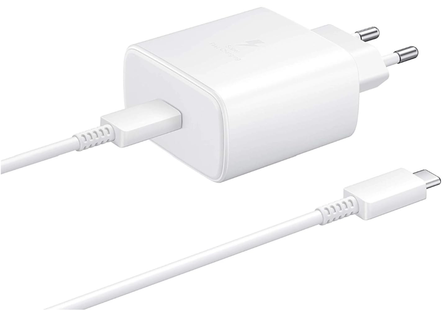 Samsung Ładowarka USB C 65W Ultra Szybki Zasilacz USB - C na USB, ładowarka Samsung szybkie ładowanie, oryginalny, bez kabla, biały
