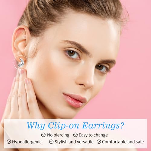 Set de 3 Aretes Clip-On Dorados 16K Zinc miniatura 6