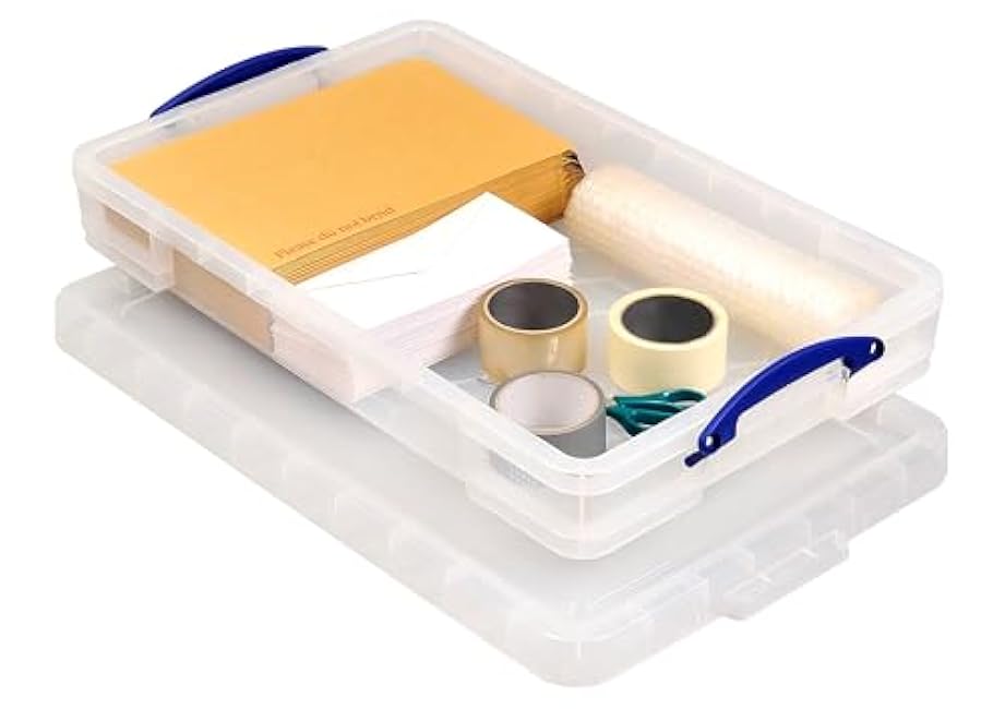 Really Useful Box Plastic Storage 20 Litre Clear Pack of 3