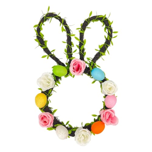 Dcaknri Ghirlanda Decorativa Pasquale a Tema Primaverile, Robusta Ghirlanda in plastica e Stoffa, Ornamento da Appendere per Festival, Uso Domestico, Ghirlanda da Interni