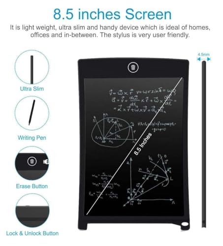 Image of 8.5 inch Kids LCD Writing Tablet Colorful Toddler Doodle Drawing Board Erasable Reusable Electronic Drawing Pad Educational & Learning Tool Best Birthday Gift for 3-6 Years Old Kids Boys Girls
