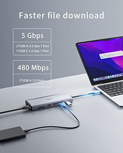 Laptop Docking Station Triple Monitor, Usb C Dock, 14 In 1 Display Adaptor With Dual 4K Hdmi, Dp, Vga, 100W Pd, Rj45, Sd/Tf Card Reader, 4Usb, Audio, Type C Hub For Macbook/Xps/Dell/Surface/Hp/Lenovo #TOP5