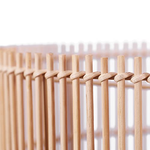 Globe Electric 65942 1-Light Pendant Lighting, Natural Bamboo Shade, White Fabric Cord #TOP5