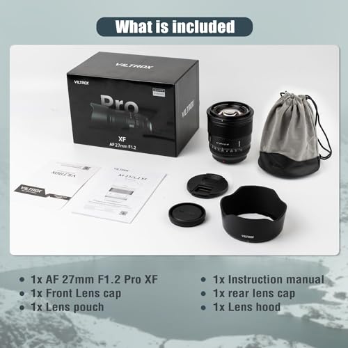 Image of VILTROX 27mm F1.2 Pro APS-C Prime Auto Focus Camera Lens, 27mm f /1.2 Lens for Fuji X Mount X-T5 X-H2S X-S20 X-T4 X-S10 X-T200 X-T30 II X-H1 X-T30 X-A7 X-Pro3 X-E4 X-T2 X-Pro2