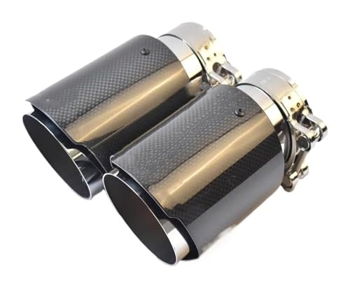 Tuyau d'échappement voiture en carbone et inox droit 51-89mm pour une finition sportive luxe