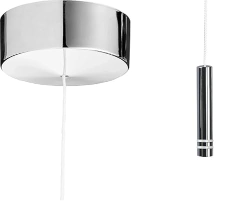 Taps2Traps Chrome Bathroom Ceiling Light Pull Cord Switch 2 Way 6A with CP Luxury Pendant