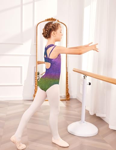 Image of Arshiner Girls Ballet Leotards Dance Gymnastic Outfits Crisscross Straps Sleeveless Tank Dancewear