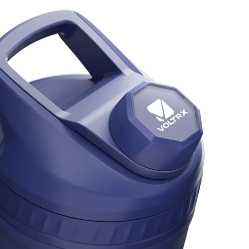 Image of VOLTRX ChillMix Shaker Bottle Insulated Stainless Steel - USB C Rechargeable Electric Protein Shake Mixer, Shaker Cups for Protein Shakes and MealReplacement, Chrome Steel