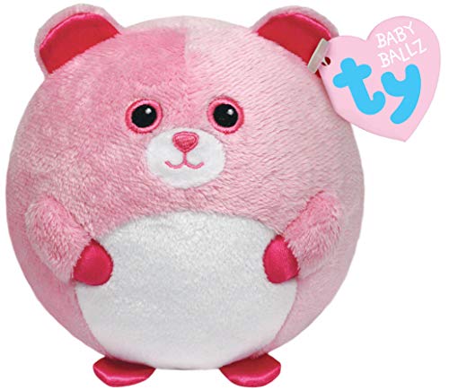 Ty Beanie Ballz Pinky Baby Bear Plush