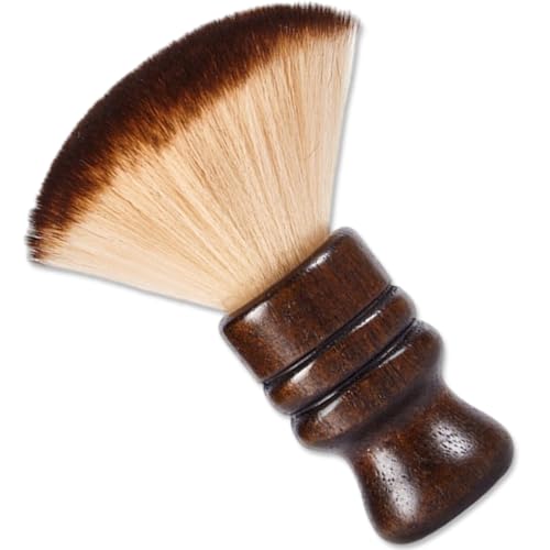Large Neck Duster Brush Face Cleaning Hairbrush Nylon Hair Wooden Handle Professional Barber Hair Cutting Cleaning Hairbrush Styling Tool