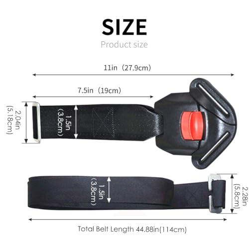 Image of Baby Chair 5pt 5 Point Harness Belt Width 38mm /1.5in | Child Seat, Shoulder Belt Length 44.8in, Adjustable Straps, with Locking Buckle