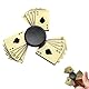 KYLOS Fidget Spinner Metall Finger Spinner Edelstahl - Antik Bronze Poker Ace Design - Hochwertiges Anti-Stress Spielzeug Mit Kugellager Für Erwachsene & Kinder - 2-5 Min Laufzeit - EDC Geschenk