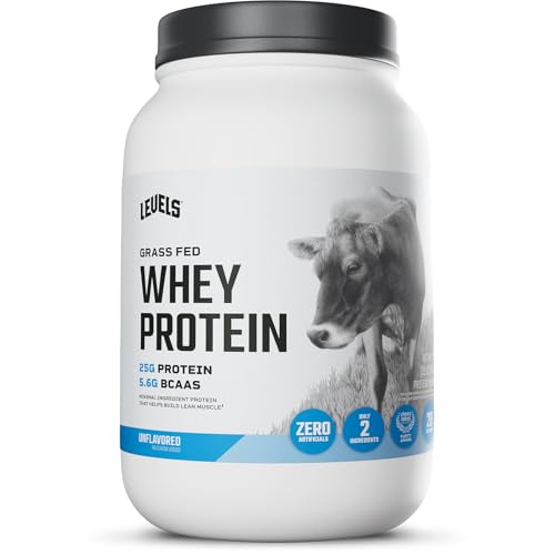 Levels Grass Fed Whey Protein Powder, No Artificials, 25G of
