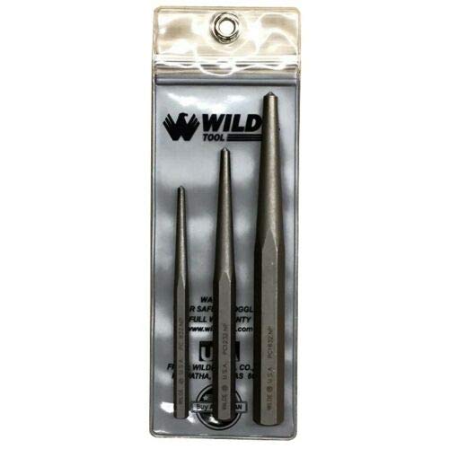 Wilde Tool PC3.NP/VP 3-Piece Center Punch Set-Vinyl Pouch