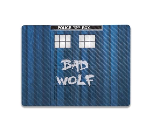 Image of MightySkins Carbon Fiber Skin Compatible with Microsoft Surface Laptop Go 3 (2023) Full Wrap Kit - Time Lord Box | Protective, Durable Textured Carbon Fiber Finish | Made in The USA