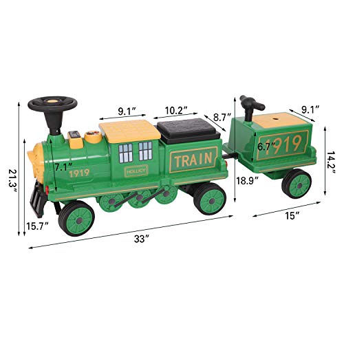 image for kidsclub Train Carriage, Ride on Train Carriage Accessory, Upgrade Sea