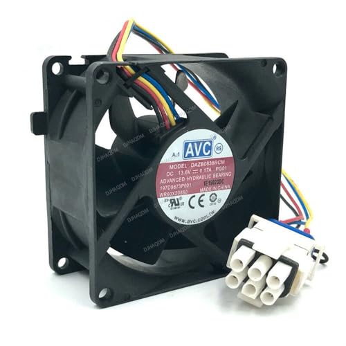 DJHAQDM para AVC DAZB0838RCM PG01 13.6V 0.17A 8038 6-Wire Ventilador refrigeración