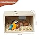 Zyiphor Nistkasten Wellensittich Brutkasten Vogelzuchtbox Holz Zuchtbox Transparentes Design Vogelnest Vogelzucht Vogelhaus für Sittich Exoten Lovebirds Papageien (12x12x19,5cm)