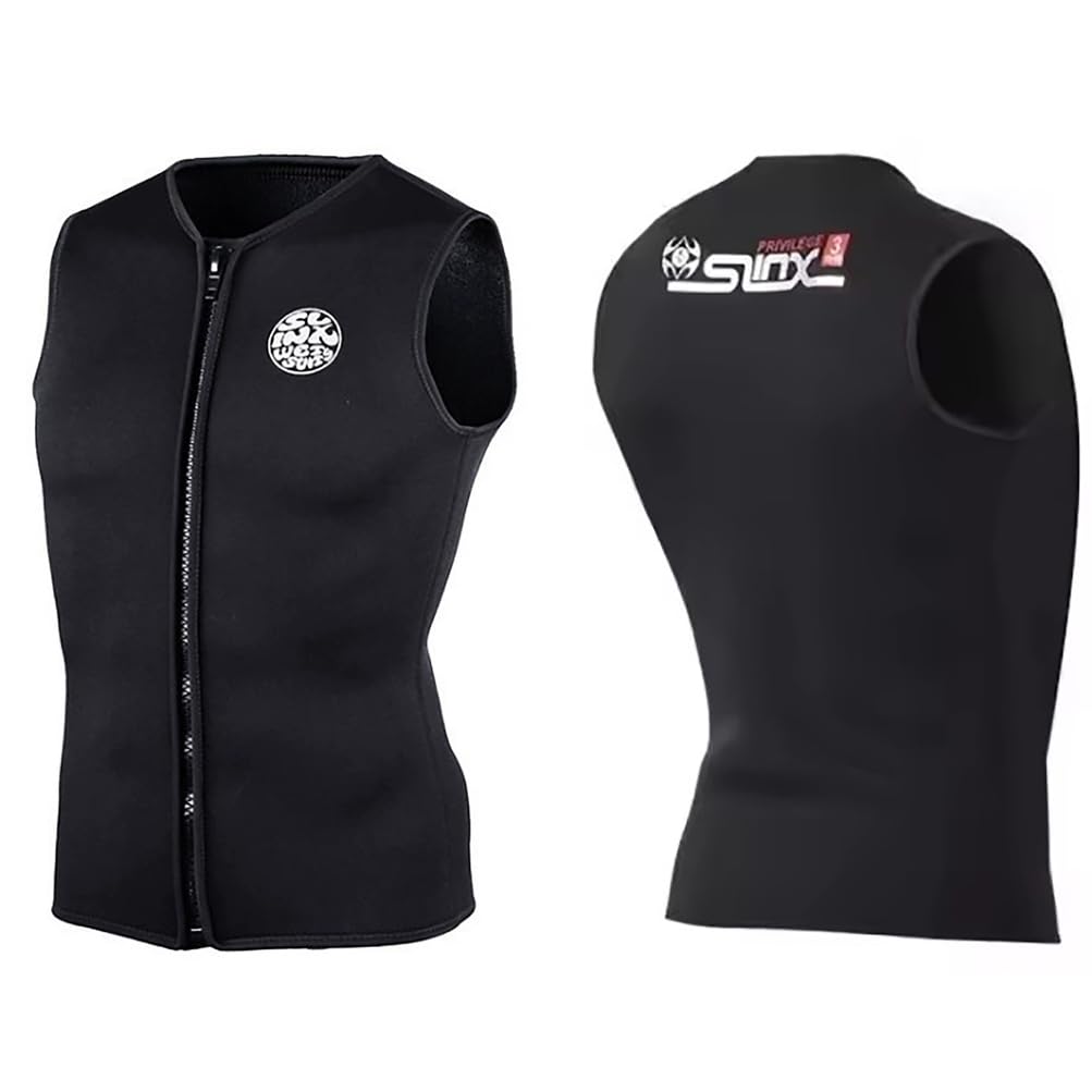 L,Wetsuit Vest for Men Women, 3mm Neoprene Front Zipper Wet Suit Top Sleeveless Jacket for Canoeing Diving Surfing Snorkeling