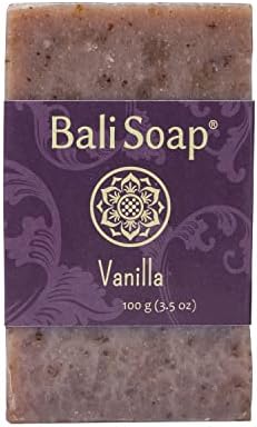 Bali Soap - Vanilla Natural Soap - Bar Soap for Men & Women - Bath, Body and Face Soap - Vegan, Handmade, Exfoliating Soap - 3 Pack, 3.5 Oz each